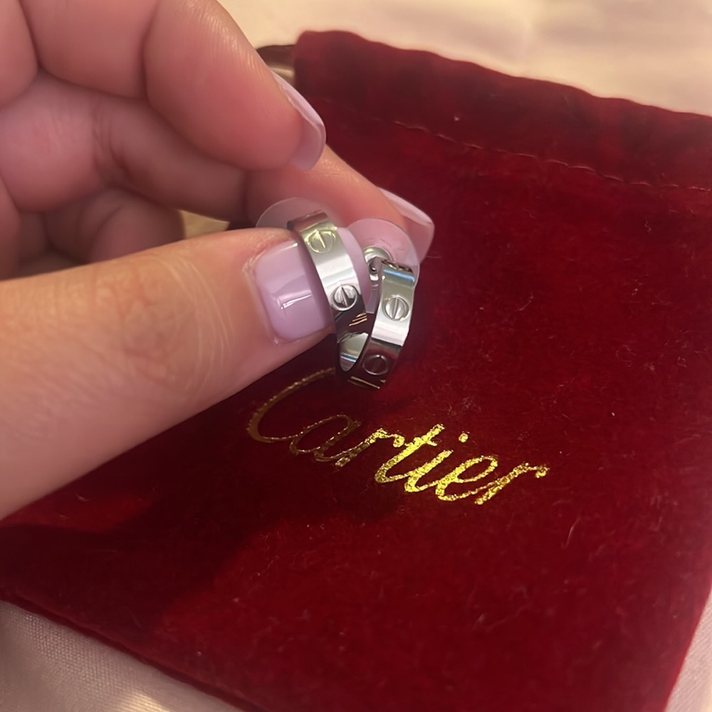 Mini silver earrings